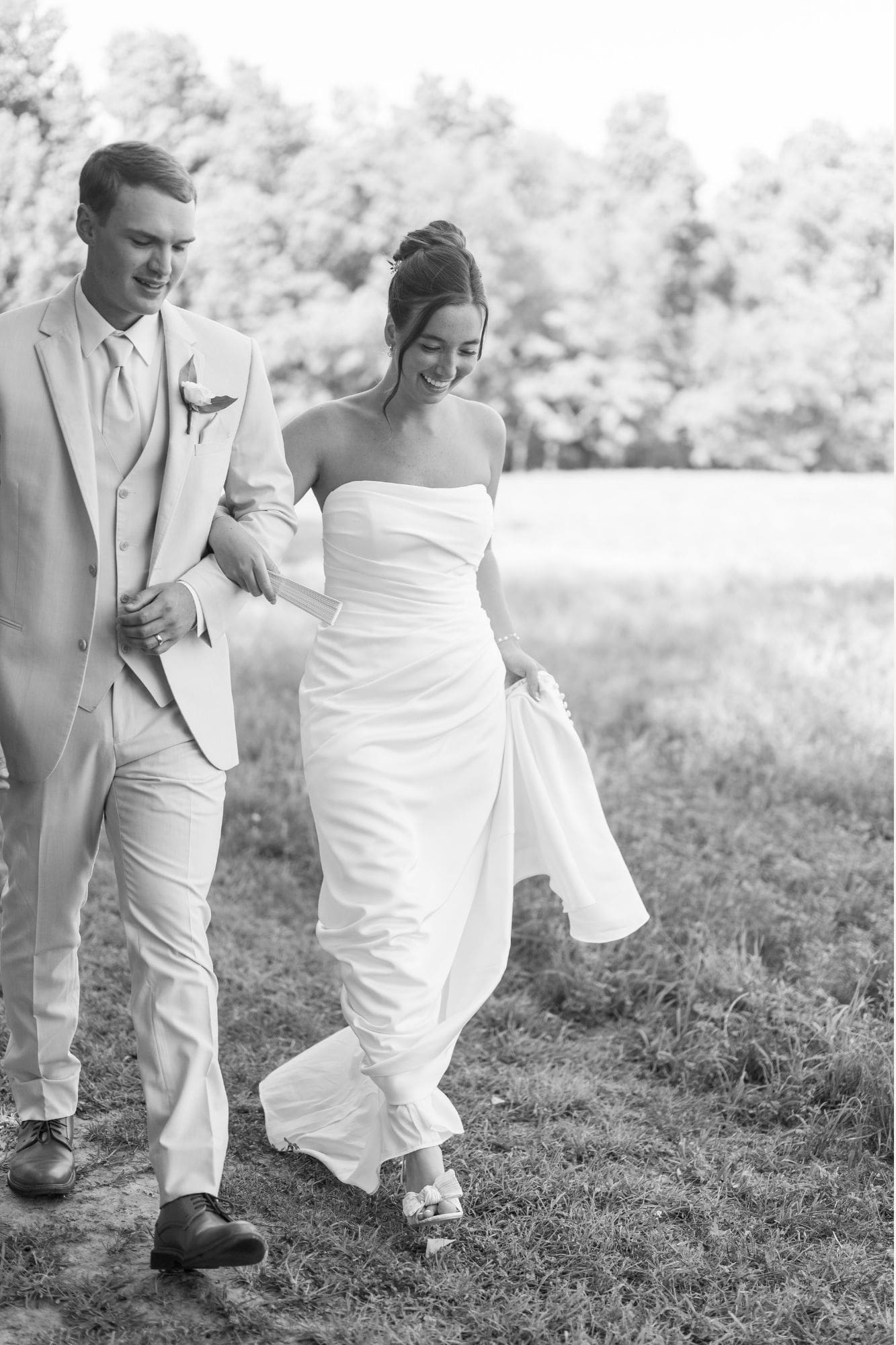 Bride and Groom walking together
